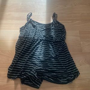 Striped Print Cami Romper